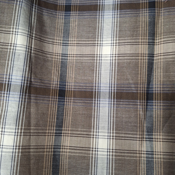 Robert Talbott Brown Plaid Button Down Shirt XL, LUM33073, NWT - Picture 6 of 14